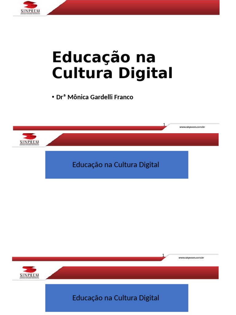 Educação e Tecnologia na Cultura Digital | PDF | Aprendizado | Rede social