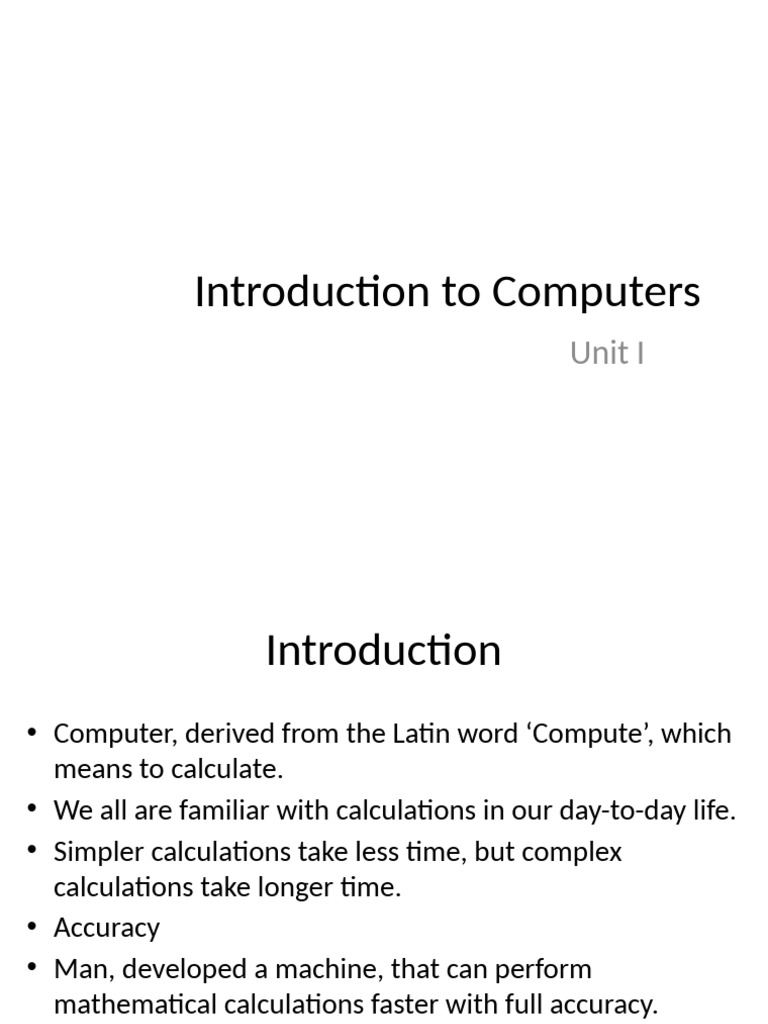 Chapter 1 Introduction to Computer System | PDF | Multiplication ...