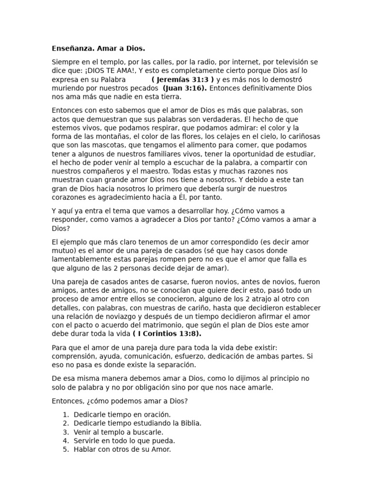 Cómo Amar a Dios 5 Claves Esenciales PDF Amor Dios