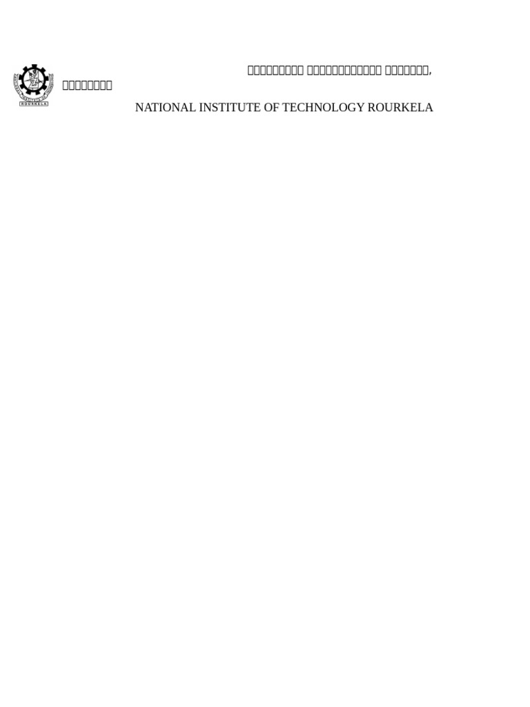 National Institute of Technology Rourkela | PDF