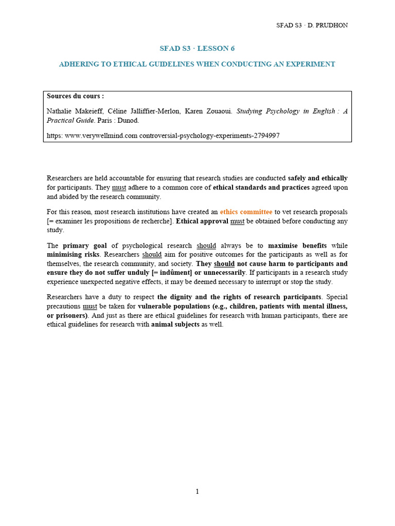 Ethical Guidelines in Experiments | PDF | Information | Informed Consent