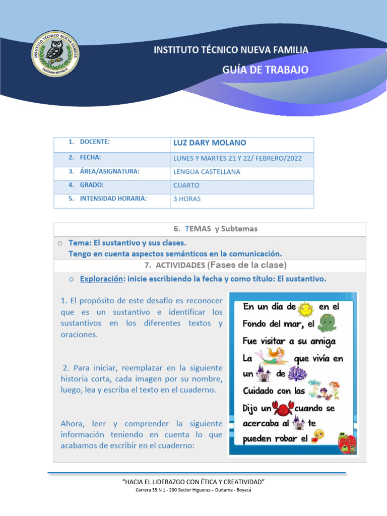 Guias de Trabajo Cuarto Semana Del 21 Al 25 de Febrero | PDF ...
