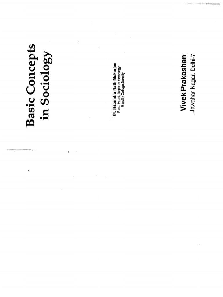 BA 1st Sem Basic Concepts in Sociology-E | PDF