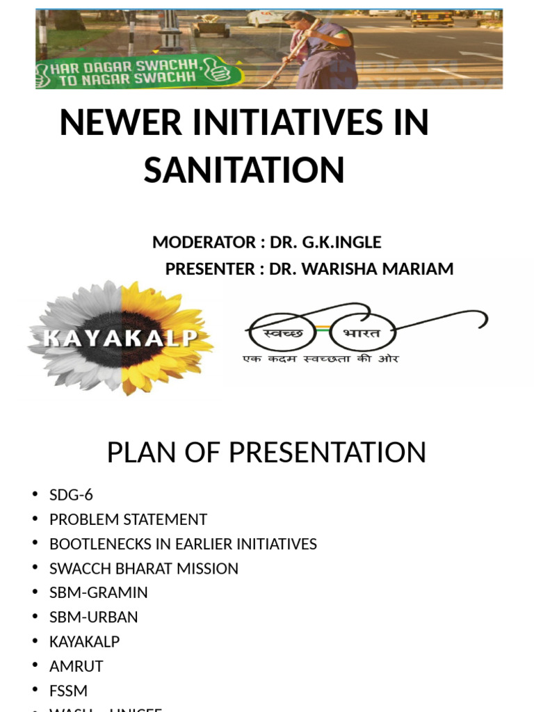 Newer Sanitation Initiatives Pdf Wash Sanitation