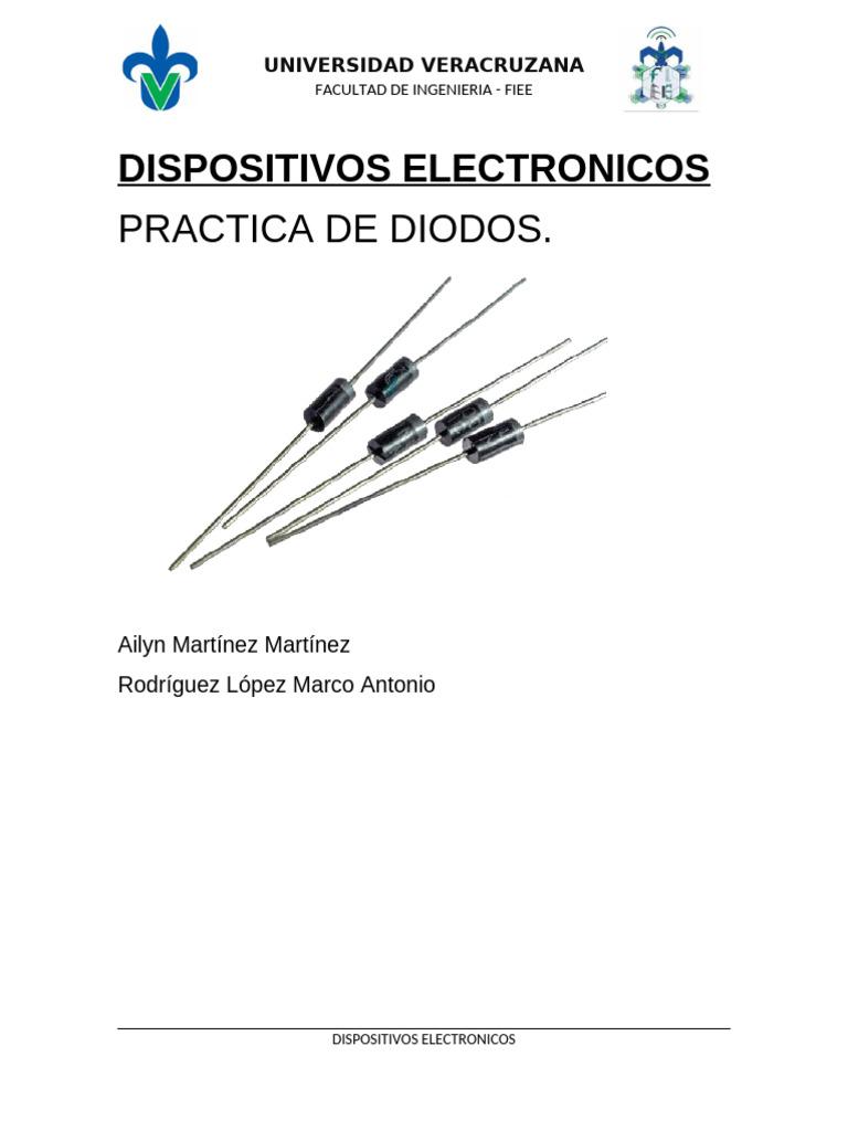 Práctica de Diodos en Electrónica | PDF | Diodo | Diodo emisor de luz