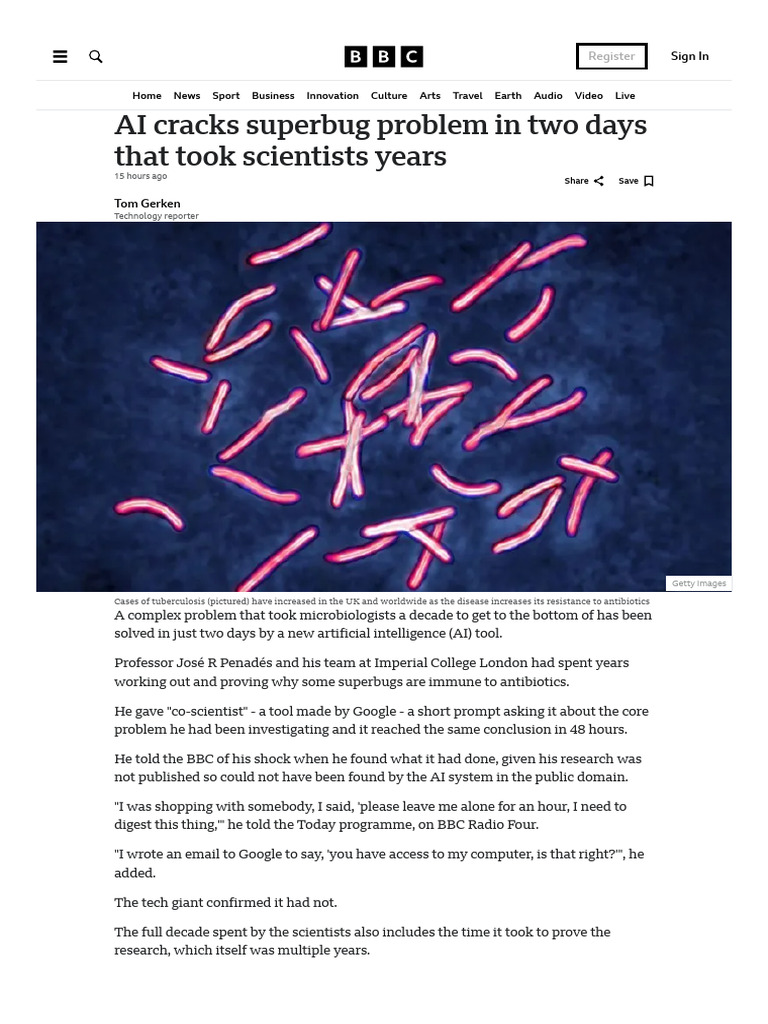 AI Solves Superbug Mystery in Days | PDF | Artificial Intelligence ...