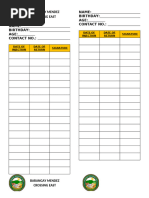 TB Preventive Treatment Card Form 4D | PDF | Tuberculosis | Health Sciences