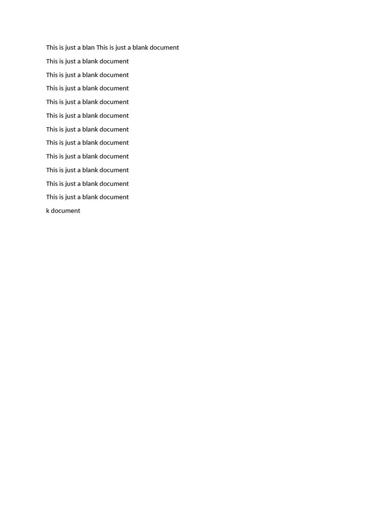 Blank Document Template | PDF