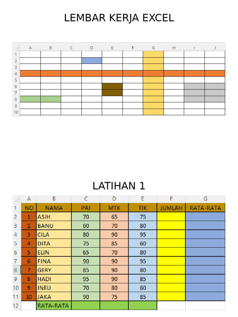 Lembar Kerja Excel | PDF
