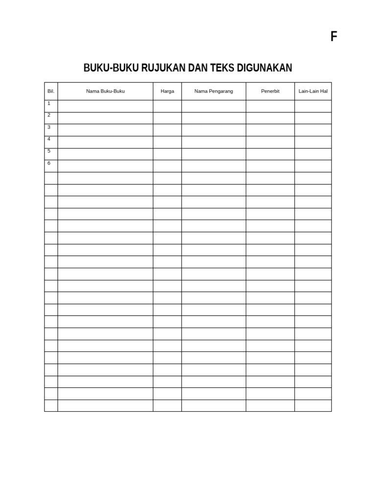 Buku Rujukan | PDF