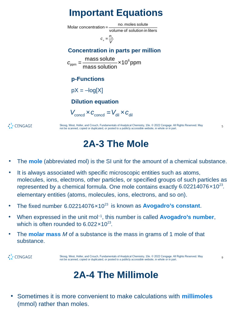 Key Concepts in Analytical Chemistry | PDF | Mole (Unit) | Stoichiometry