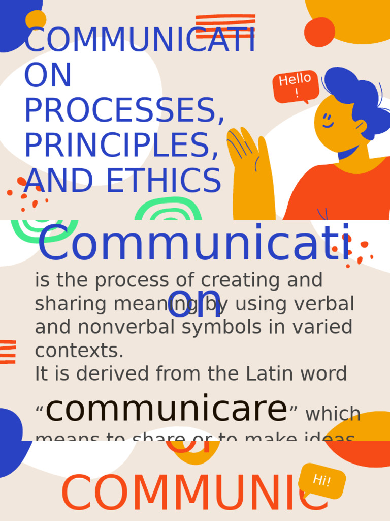 Communication Processes and Ethics Guide | PDF | Communication ...