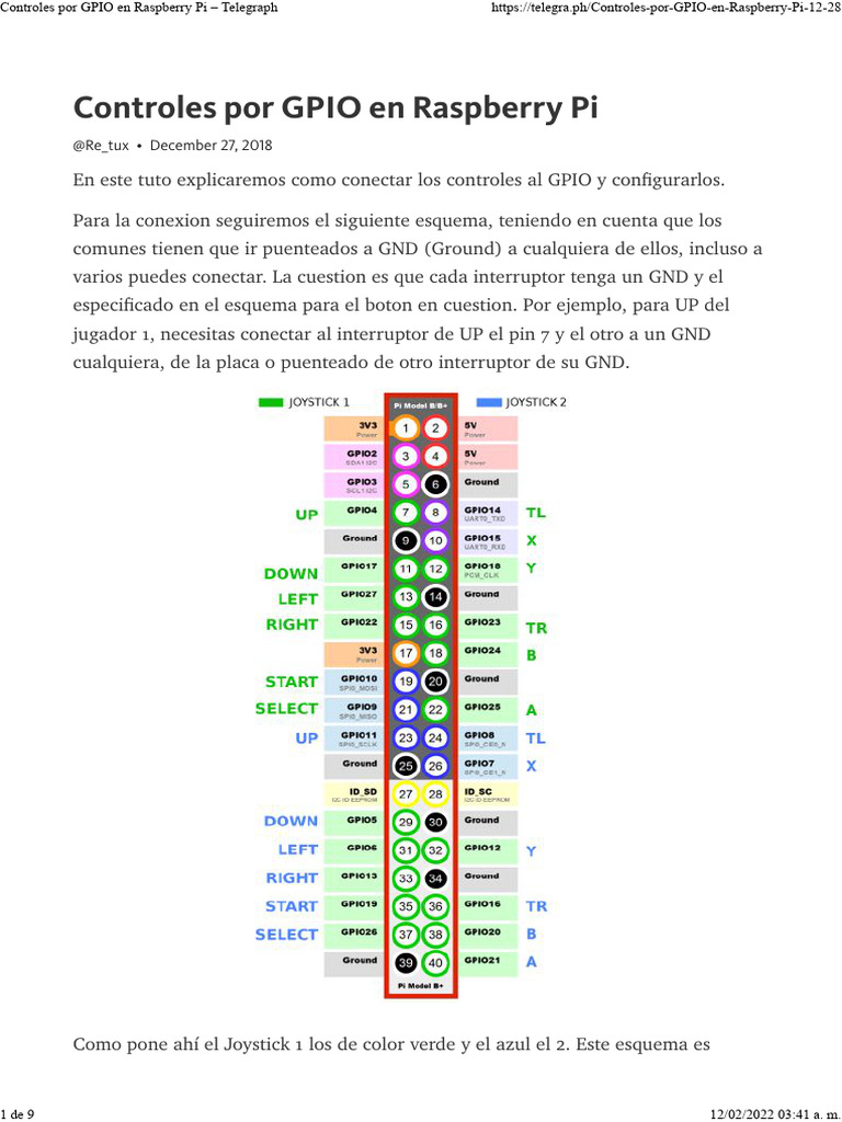 Controles Por GPIO en Raspberry Pi - Telegraph | PDF | Informática