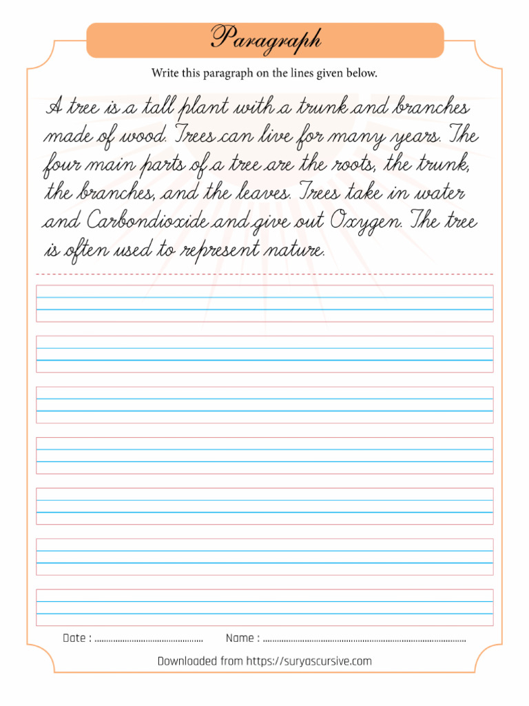 Class 2nd Writing Practice | PDF