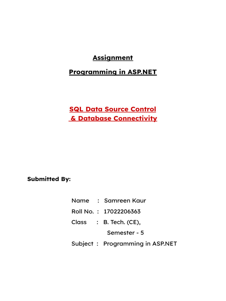 Samreen Kaur | PDF | Databases | Language Integrated Query