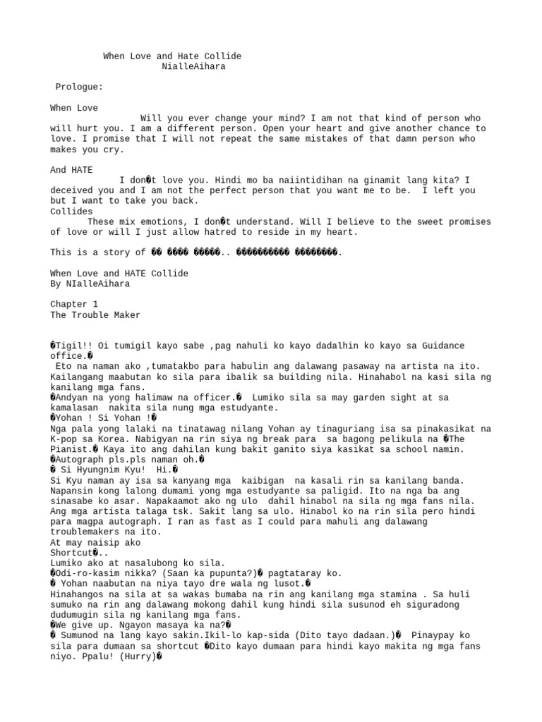 When Love and Hate Collide by NIalleAihara | PDF