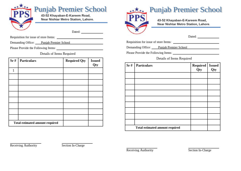 Request Form PPS | PDF