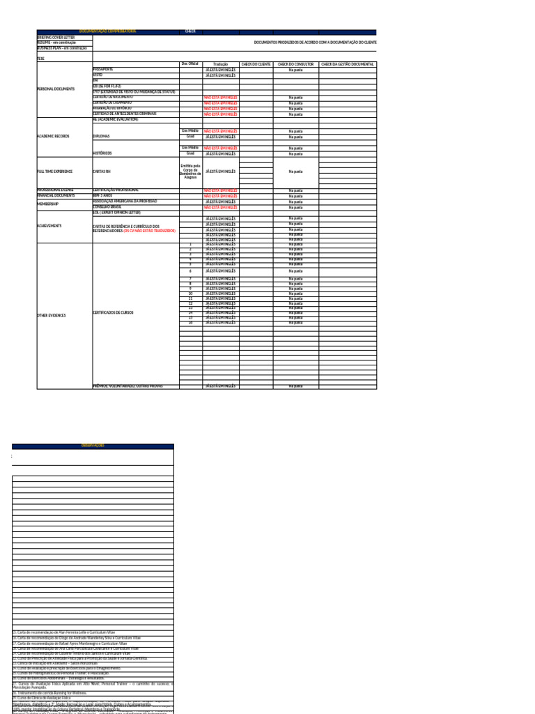 Documentação Comprobatória Completa | PDF | Boa forma