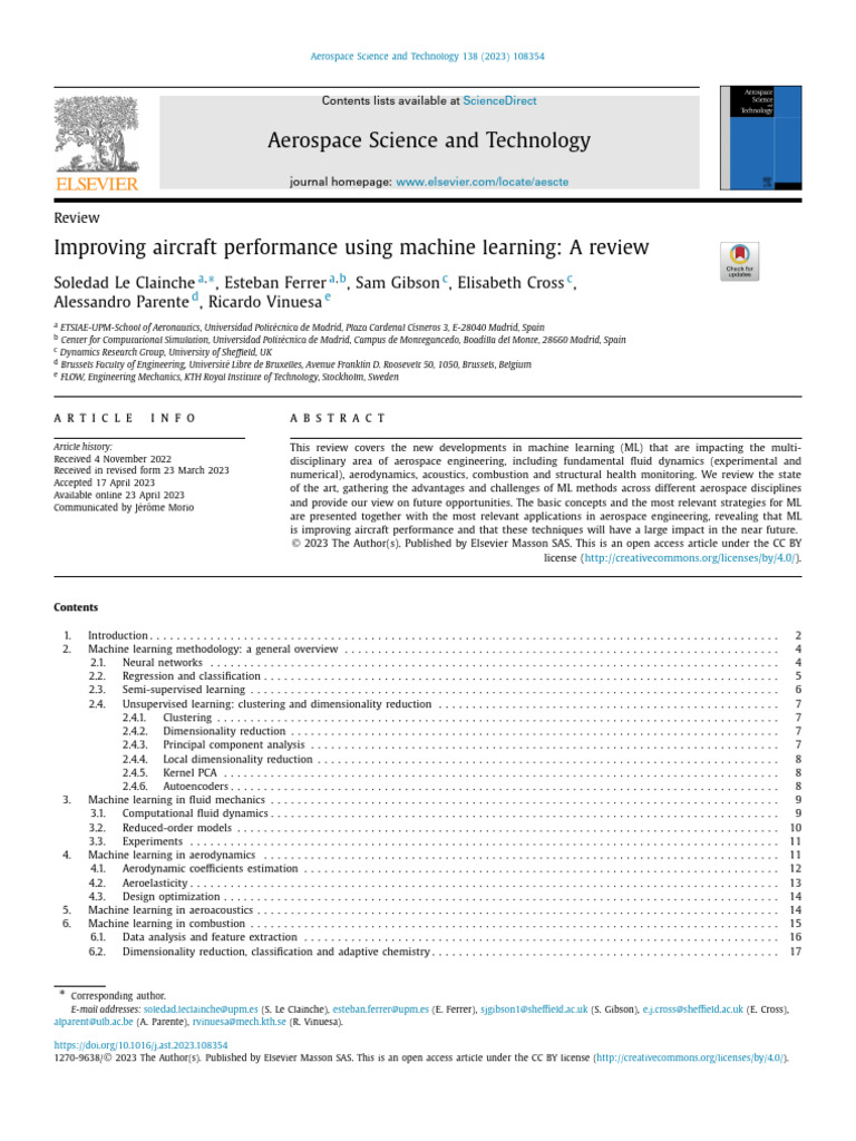 Aircraft Performance via Machine Learning | PDF | Statistical ...