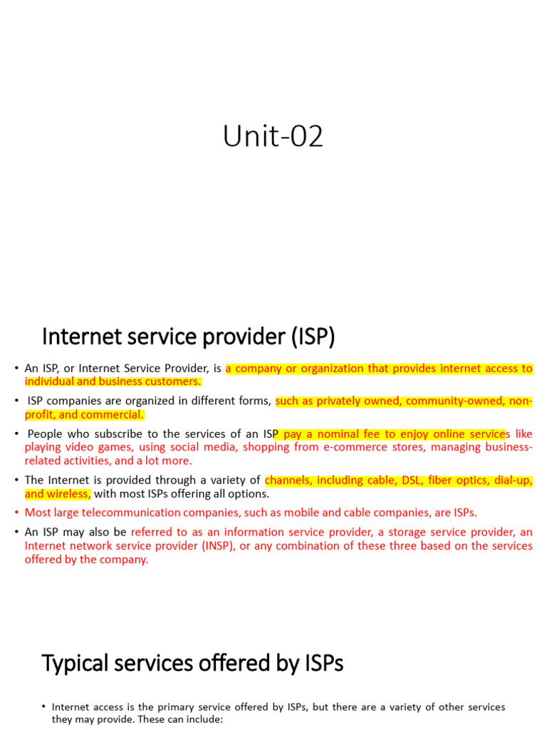 Understanding Internet Service Providers | PDF | Replication (Computing ...