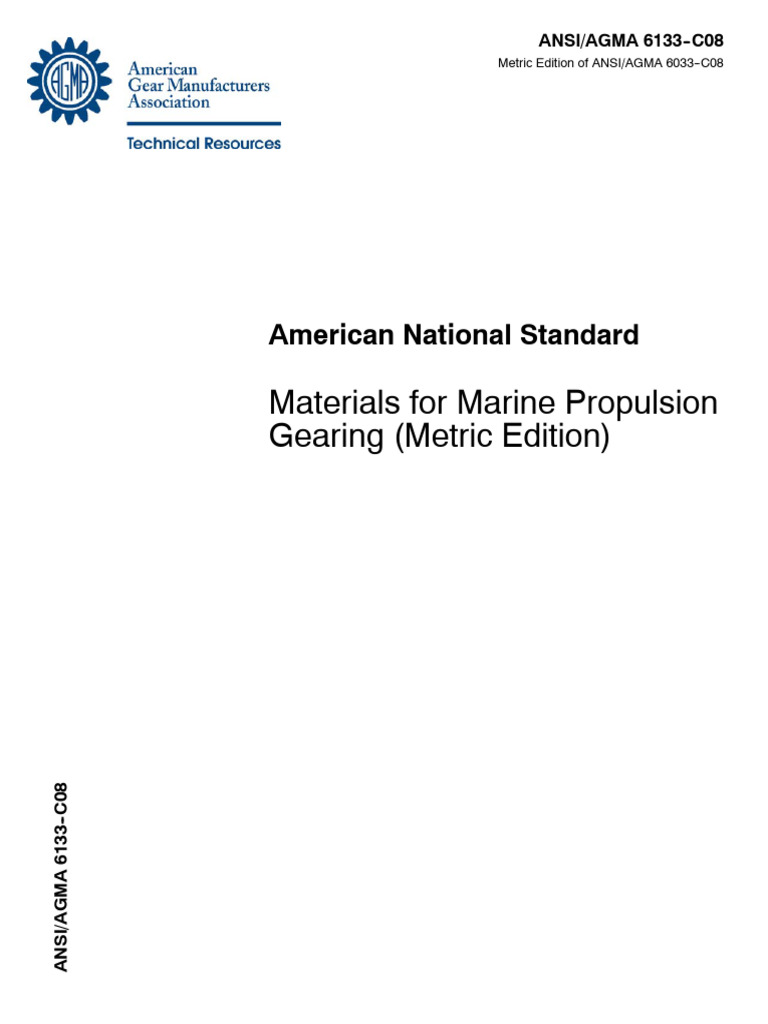 Ansi Agma 6133-C08 | PDF | Heat Treating | Steel