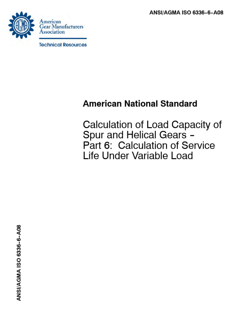 ISO 6336-6 Gear Load Capacity Calculation | PDF | Fatigue