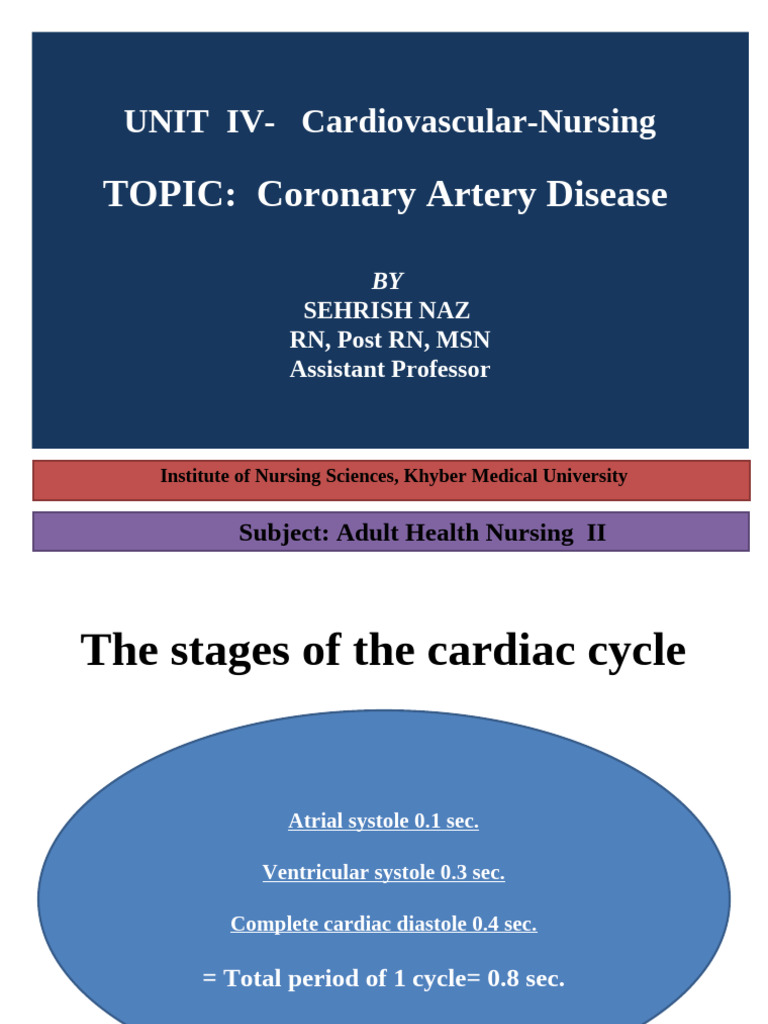 Understanding Coronary Artery Disease | PDF | Myocardial Infarction ...