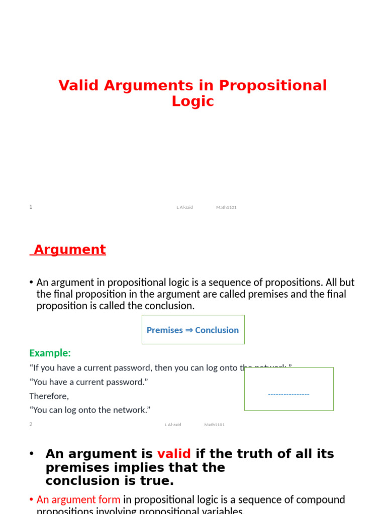 Validity in Propositional Logic | PDF | Argument | Logic