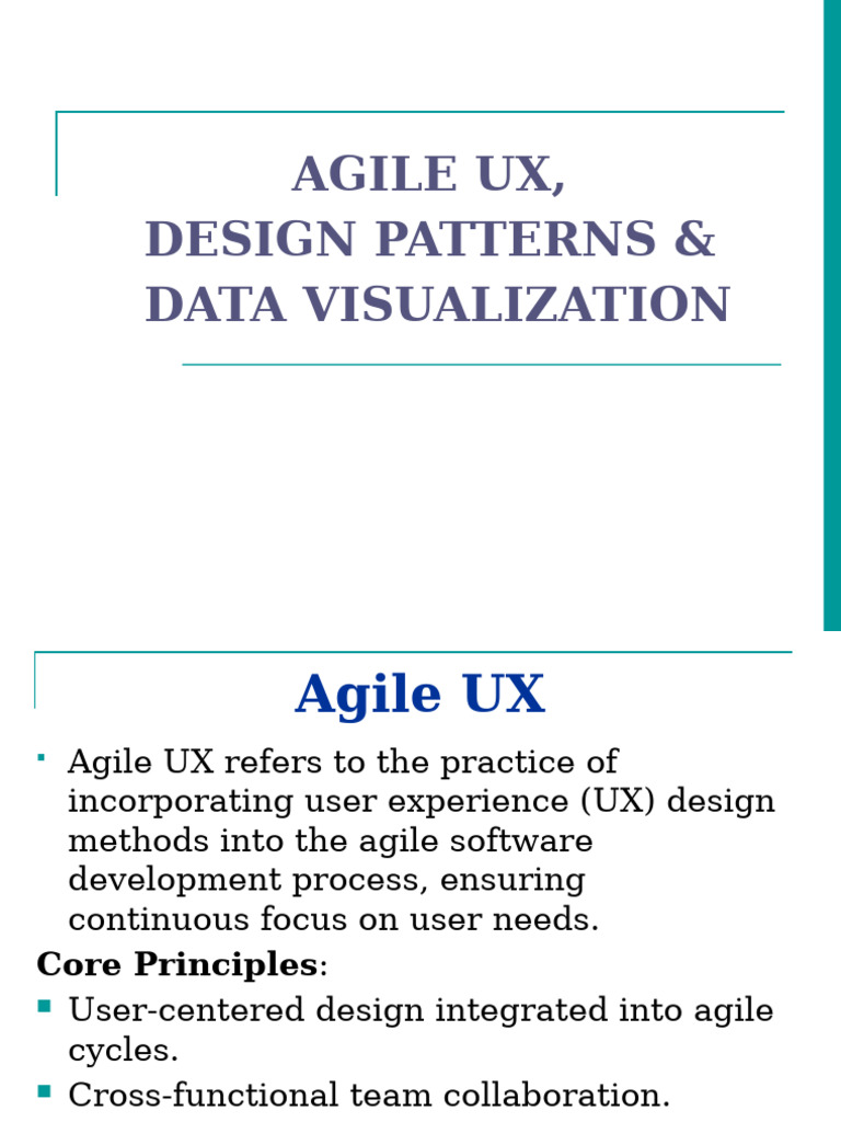 Agile Ux, Design Patterns | PDF | Agile Software Development | Design