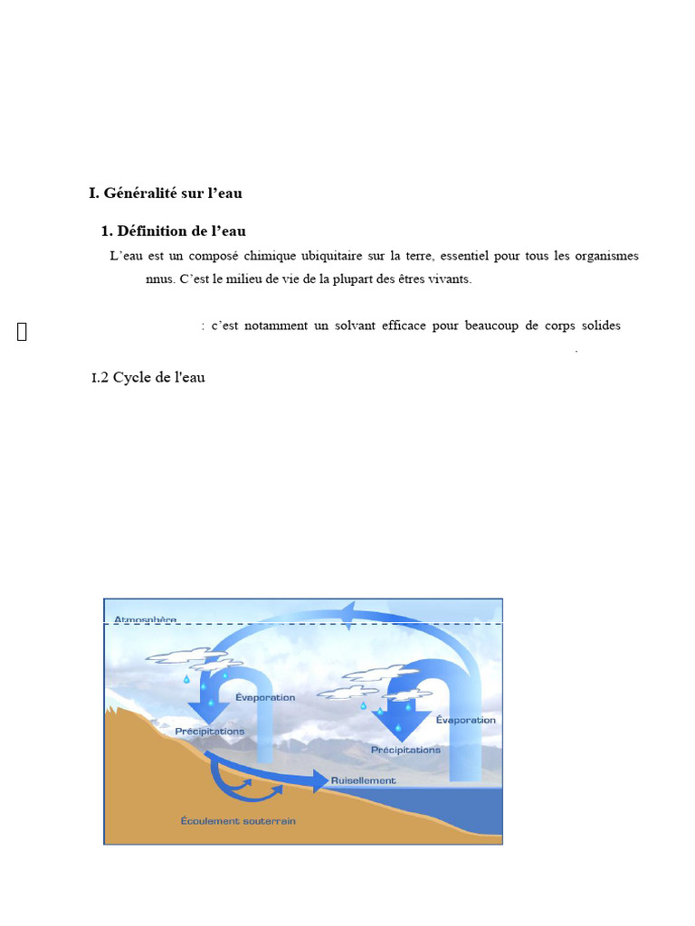 Propriétés et cycle de l'eau sur Terre | PDF | Acide | Eau