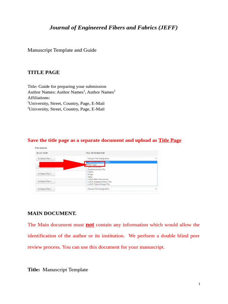 Manuscript Submission Guide Template | PDF | Abstract (Summary)