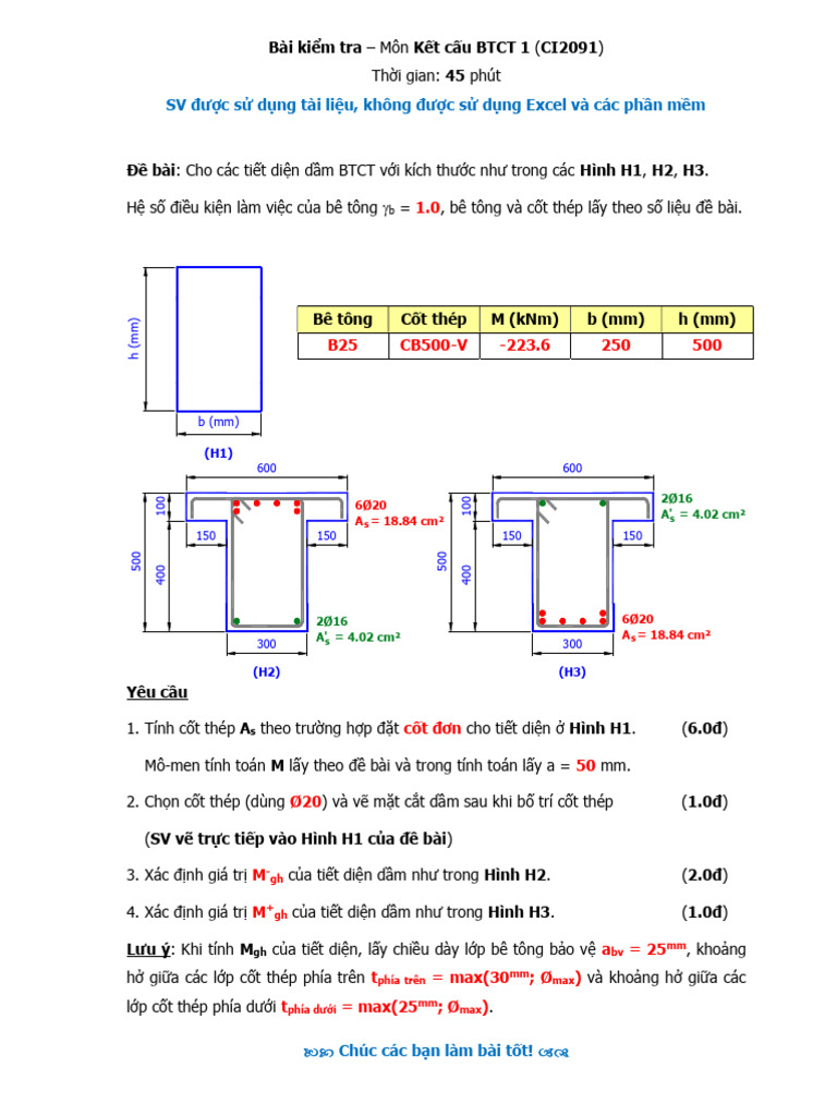BTCT1 - Ktra GK - 211 | PDF