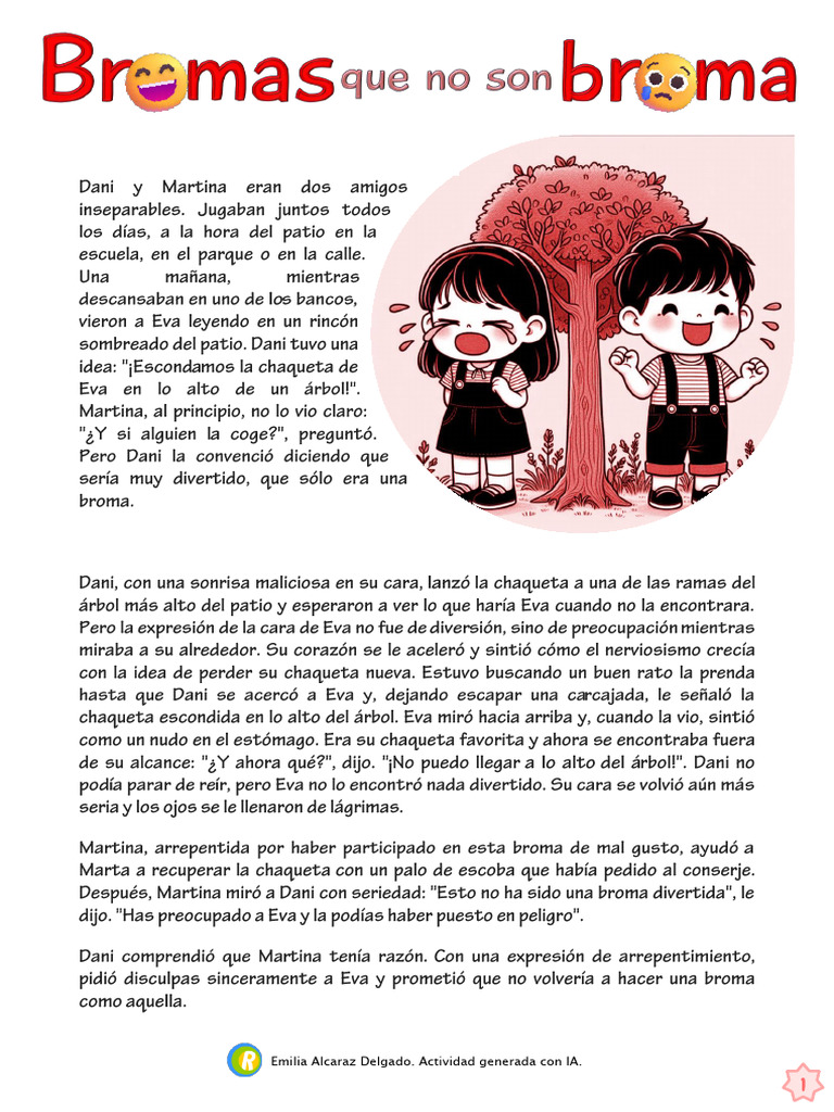 Comprensión Lectora: Bromas y Empatía | PDF