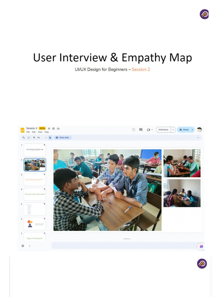 User Interviews & Empathy Mapping | PDF