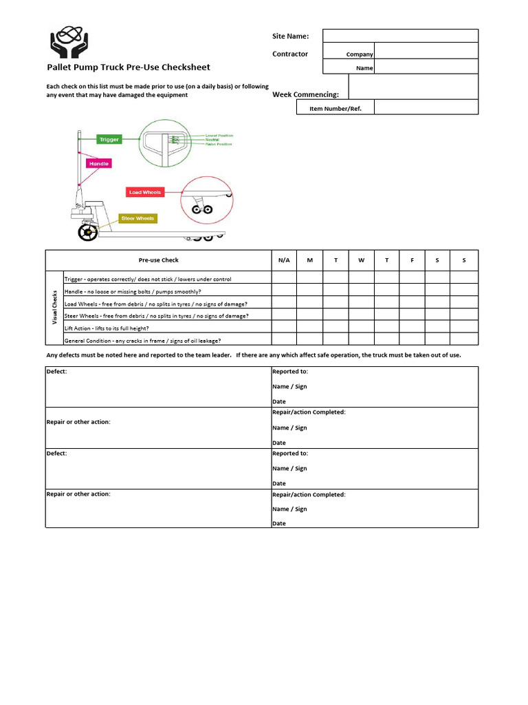 Forklift Pre-Use Check Guidelines | PDF | Vehicles | Land Vehicles