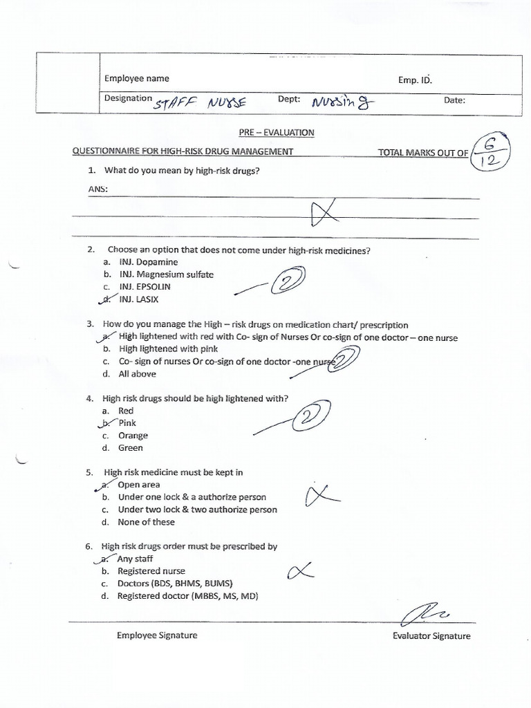 High Risk Training Test Vinayak | PDF