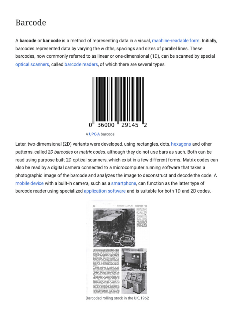Understanding Barcodes: History & Types | PDF | Barcode | Encodings