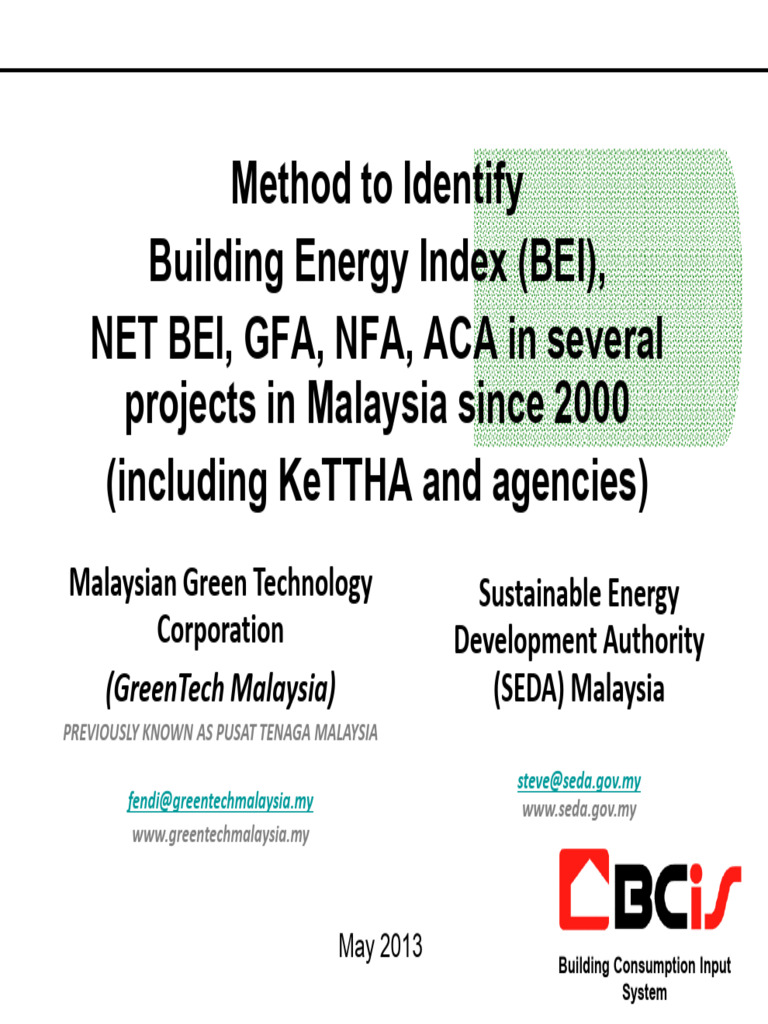 BEI, GFA, NFA, ACA Definitions in Malaysia | PDF | Architectural Design ...