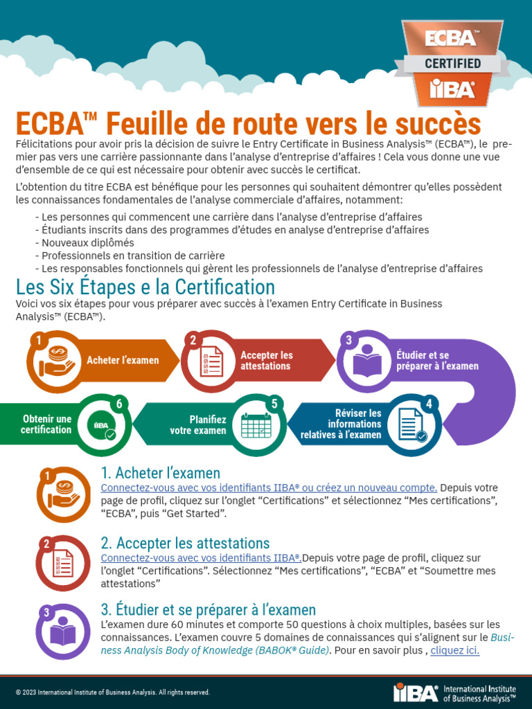 Guide ECBA : Étapes vers la certification | PDF
