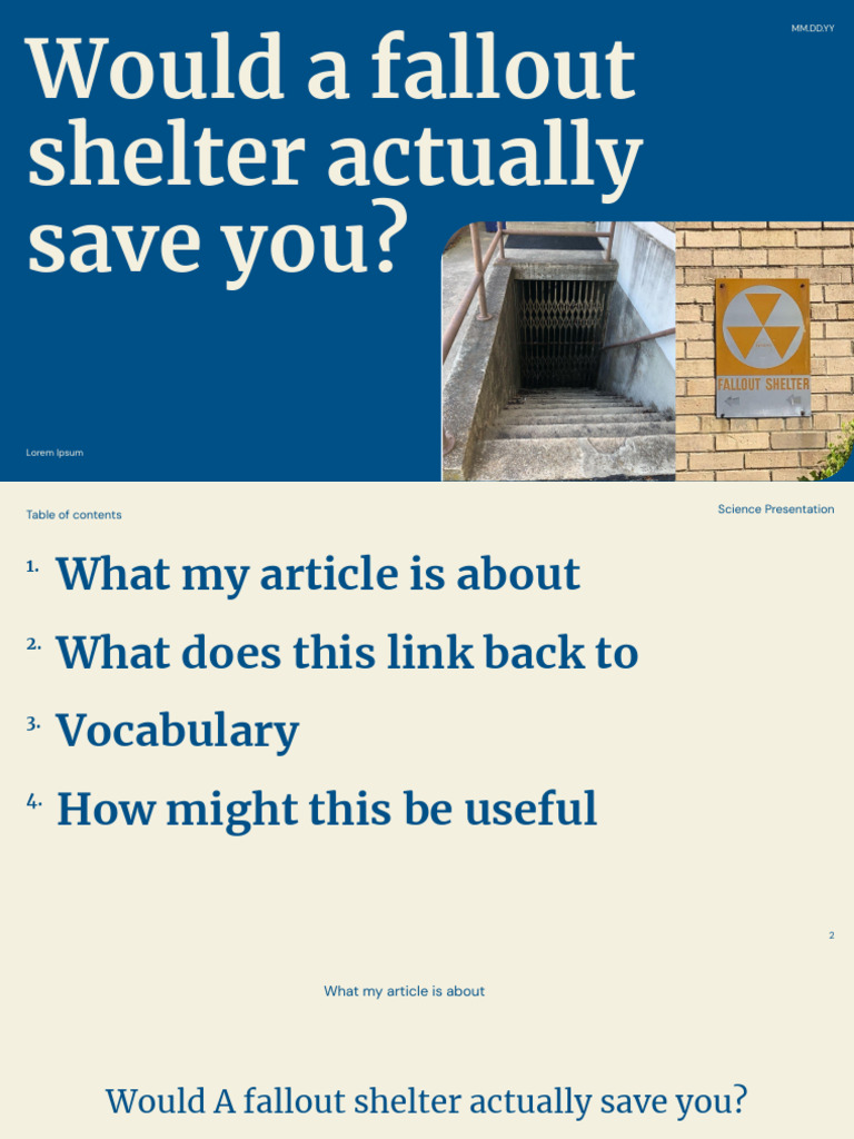 Would A Fallout Shelter Actually Save You | PDF
