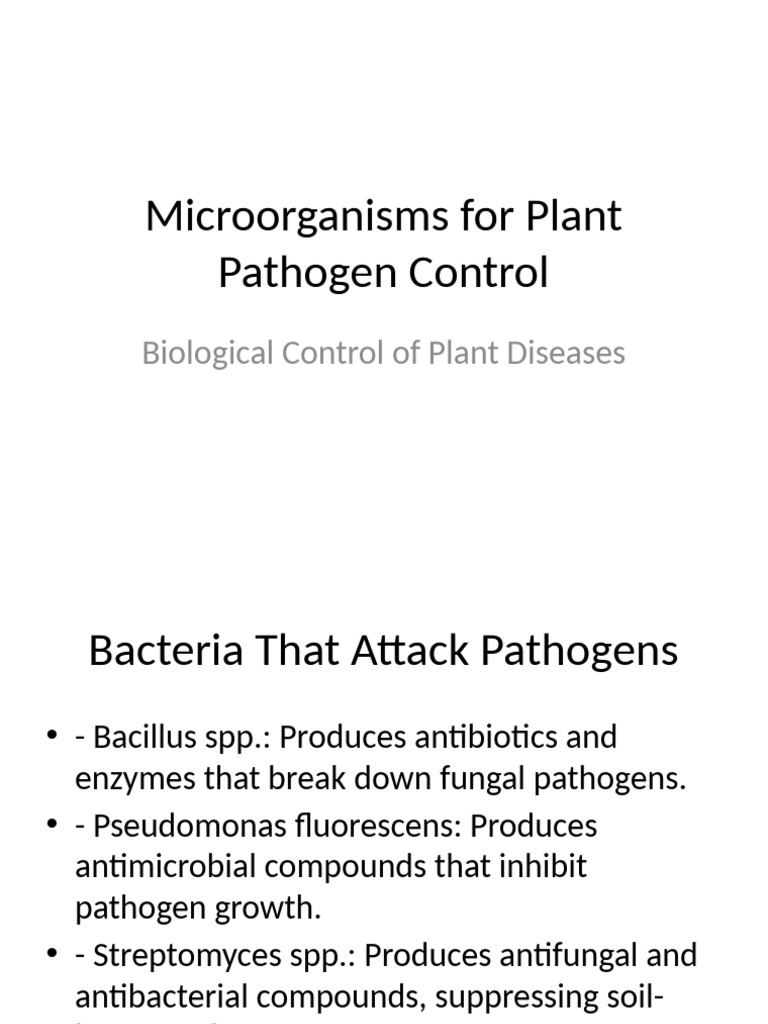 Microbial Pathogen Control | PDF