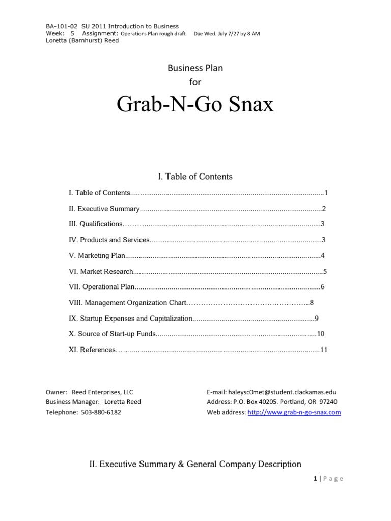 BA-101 Business Plan Final - Loretta Reed | PDF | Point Of Sale | Inventory