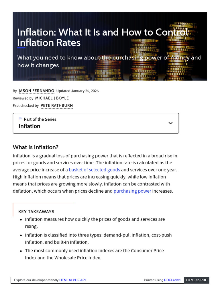 Understanding Inflation and Its Effects | PDF | Cost Of Living | Inflation