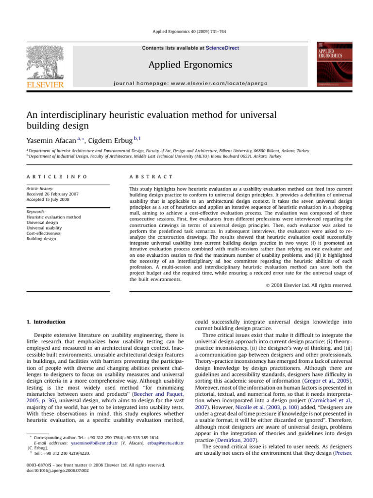 Heuristic Evaluation for Universal Design | PDF | Usability | Design