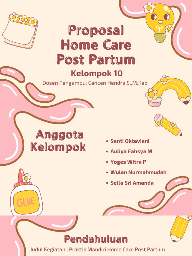 Proposal Home Care Post Partum - Kelompok 10 - 3A | PDF