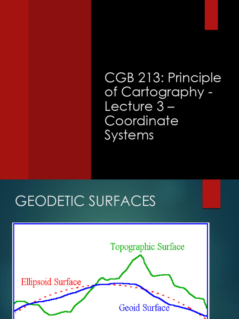 Lecture 3 - Coordinate Systems and Map Projections | PDF