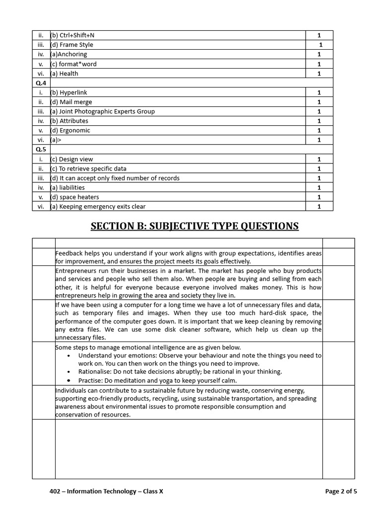 Class X IT Curriculum Overview | PDF | Spreadsheet | Computing