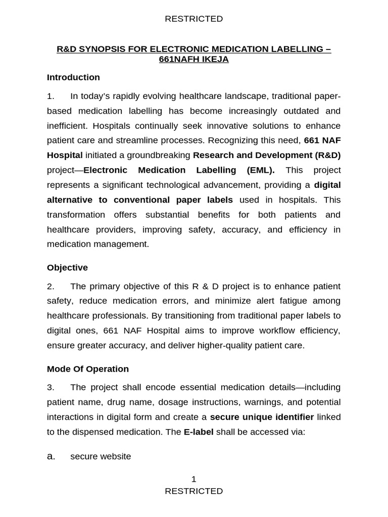 Electronic Medication Labelling R&D | PDF | Electronic Health Record ...