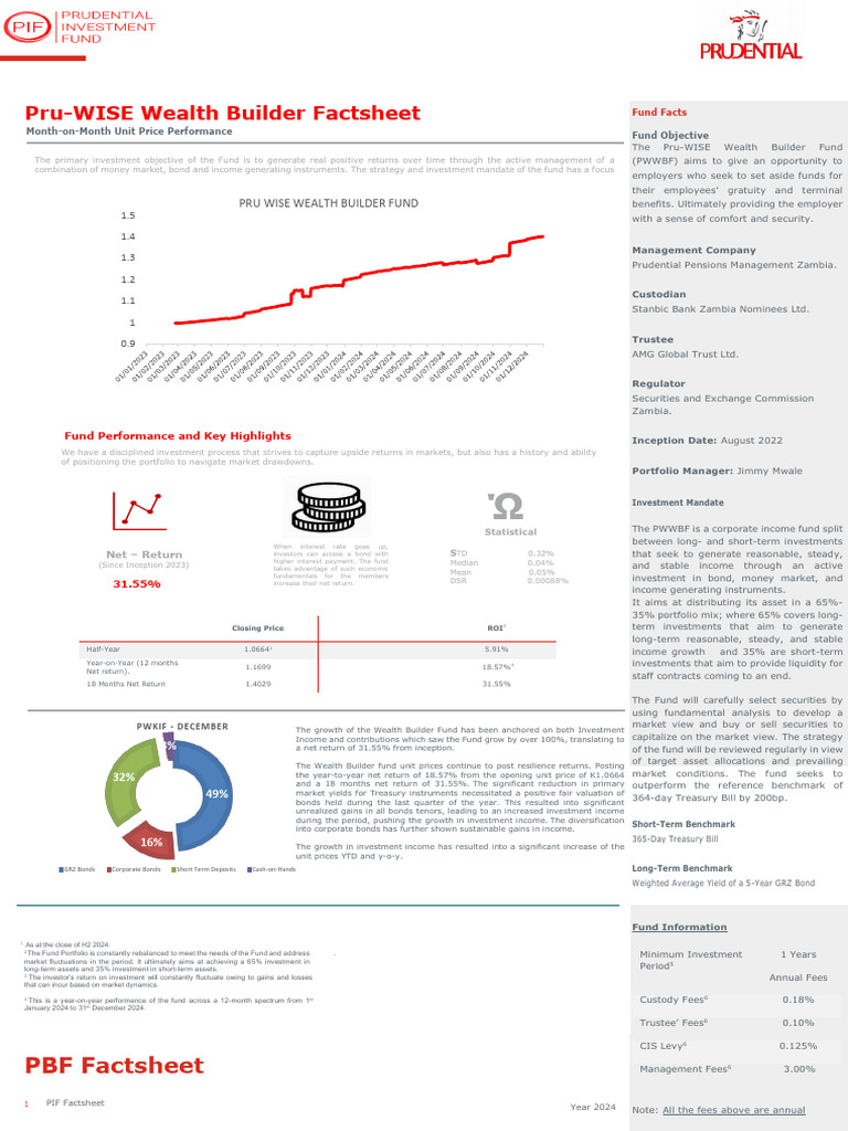 Pru-WISE Wealth Builder Fund Overview | PDF | Investing | Inflation