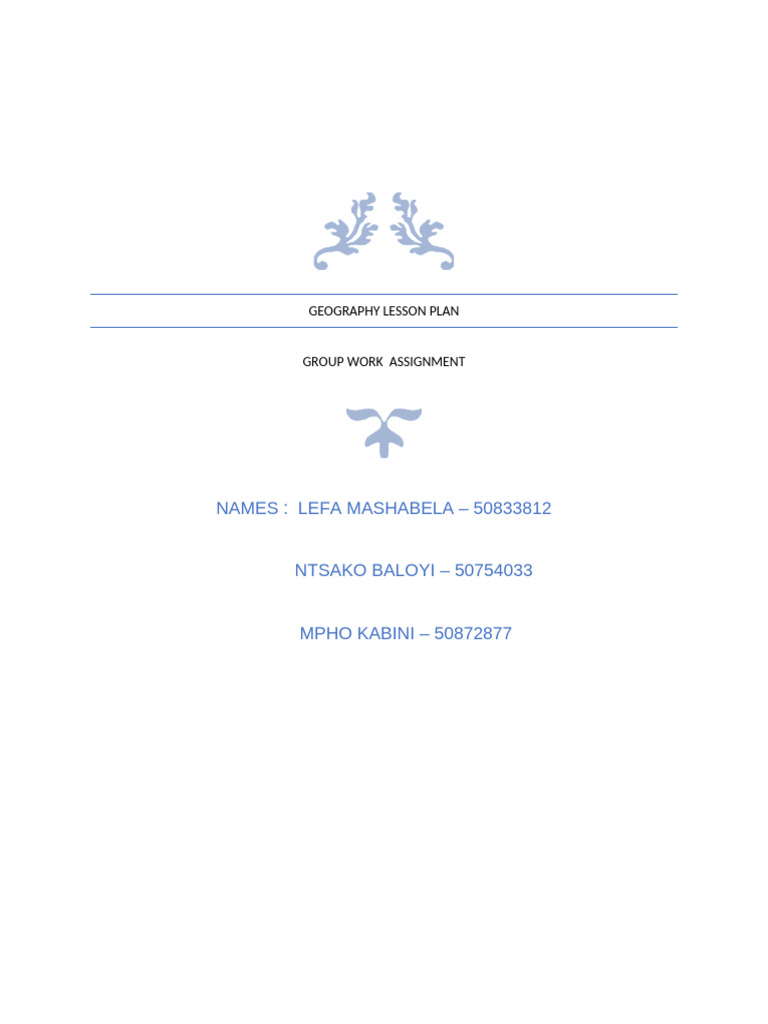Geography Lesson Plan 112 | PDF